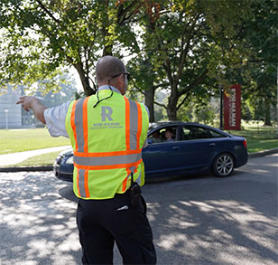 Public Safety directing traffic