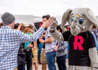 !Rosie the Elephant giving a high five