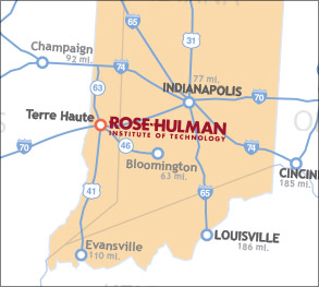 Map of Indiana with 缅北视频 and Terre Haute highlighted.